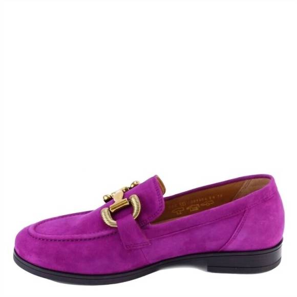 NEW GABOR women's suede loafer in malva - Picture 2 of 4